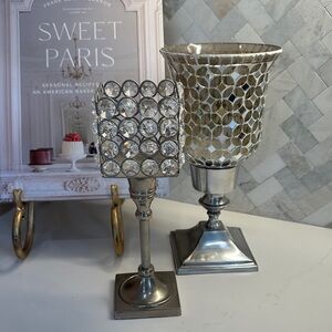 Elegant Silver Candle Holders